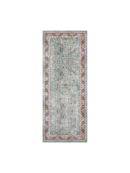 Alfombra corredor Keshan Maschad, 100% poliéster, Turquesa, multicolor, An 80 x L 200 cm