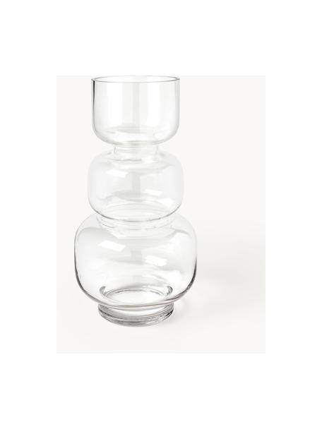Ručně foukaná skleněná váza Clea, Sklo, Transparentní, Ø 19 cm, V 37 cm
