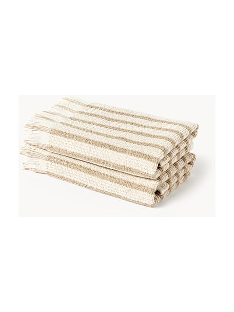 Toalla Irma, tamaños diferentes, Beige, Toalla tocador, 30 x 30 cm, 2 uds.