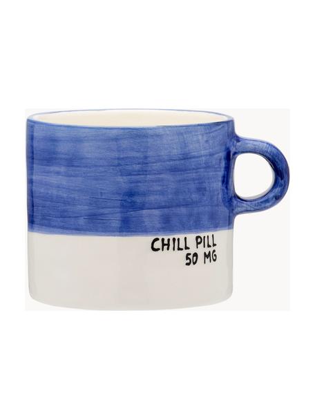 Ručně malovaný XL hrnek Chill Pill, Kamenina, Chill Pill, Ø 10 cm, V 9 cm, 500 ml