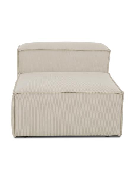 Chauffeuse pour canapé modulable en velours côtelé Lennon, Velours côtelé beige, larg. 89 x prof. 119 cm