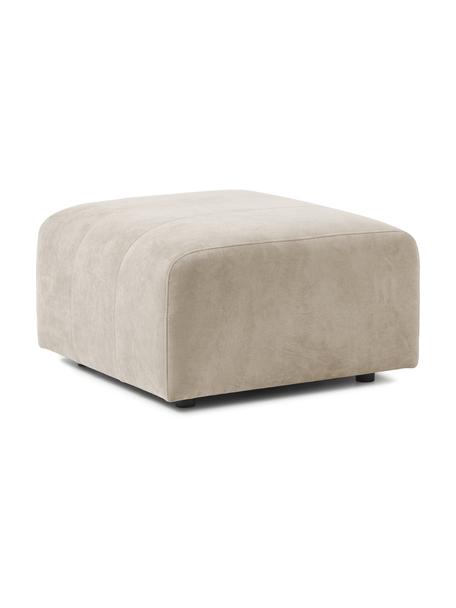 Poggiapiedi da divano Lena, Rivestimento: tessuto (88% poliestere, , Struttura: legno di pino, legno lami, Piedini: plastica, Tessuto beige, Larg. 76 x Prof. 76 cm