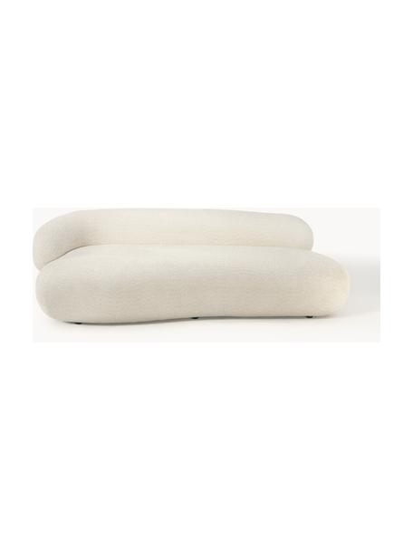 Sofá de borreguillo bouclé Alba (3 plazas), Tapizado: 100% poliéster Alta resis, Estructura: madera de pícea maciza, m, Patas: plástico Este producto es, Borreguillo bouclé blanco Off White, An 235 x F 114 cm, respaldo izquierdo