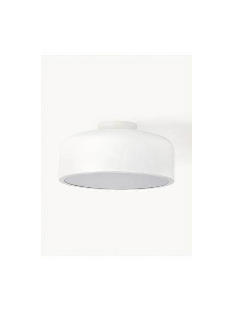 Lampada da soffitto in metallo Ole, Paralume: metallo verniciato a polv, Baldacchino: metallo verniciato a polv, Disco diffusore: acrilico, Bianco, Ø 35 x Alt. 18 cm