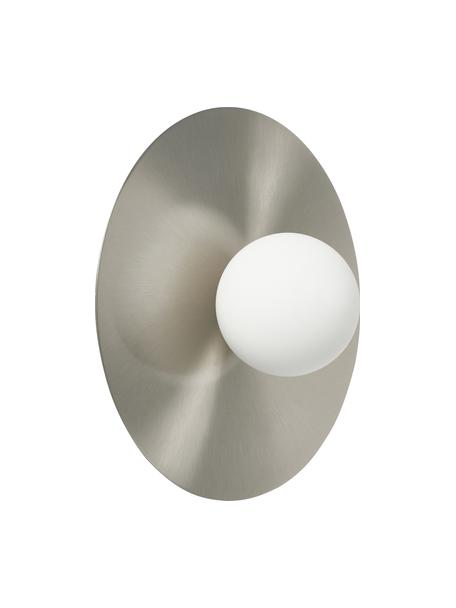 Wand- en plafondlamp Starling, Lampenkap: opaalglas, Zilverkleurig, wit, Ø 33 x D 14 cm