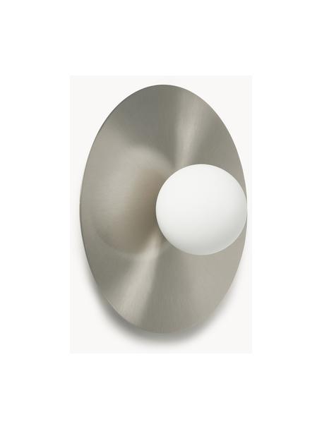 Lampada da parete e soffitto Starling, Paralume: vetro opale, Argentato, bianco, Ø 33 x Prof. 14 cm