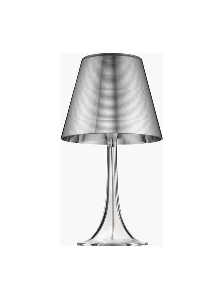 Dimbare tafellamp Miss K, Kunststof, Zilverkleurig, transparant, B 24 x H 43 cm