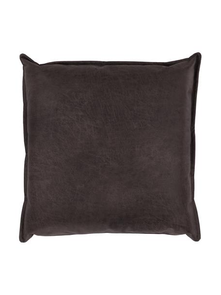 Sofa-Kissen Lennon aus recyceltem Leder, Bezug: Recyceltes Leder (70% Led, Leder Braungrau, B 60 x L 60 cm