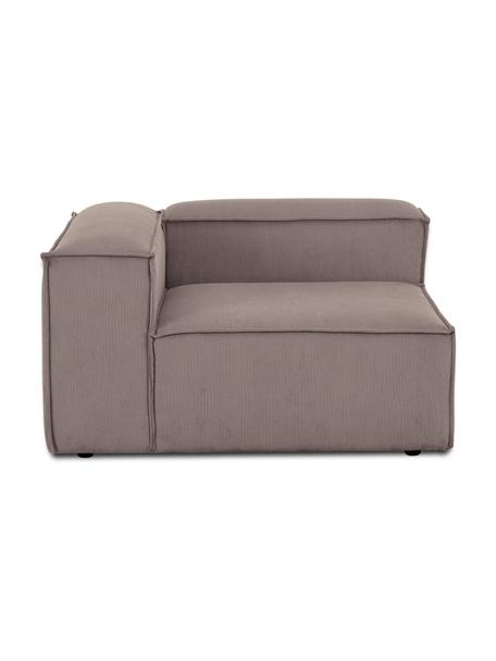 Eckmodul Lennon aus Cord, Bezug: Cord (92% Polyester, 8% P, Gestell: Massives Kiefernholz, FSC, Cord Braun, B 119 x T 119 cm, Eckteil links