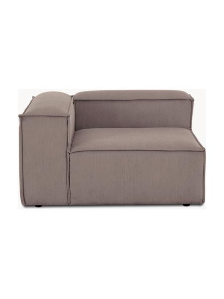 Manšestrový rohový modul Lennon, Taupe, Š 119 cm, H 119 cm, levé rohové provedení