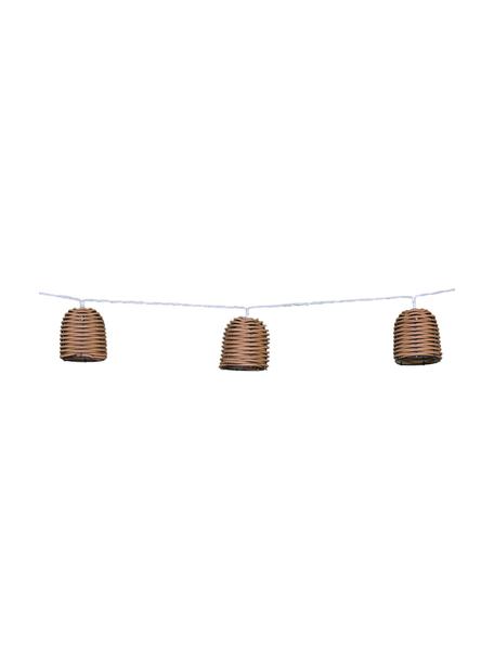 Stmívatelný solární světelný řetěz, 380 cm, 10 lampionů, Hnědá, černá, transparentní, D 380 cm