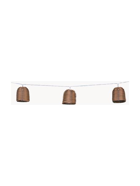 Stmívatelný solární světelný řetěz, 380 cm, 10 lampionů, Hnědá, černá, transparentní, D 380 cm