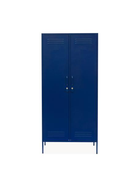 Armadietto The Twinny, Acciaio verniciato a polvere, Blu scuro, Larg. 85 x Alt. 183 cm