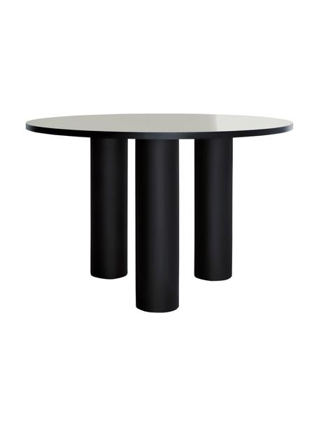 Tavolo rotondo nero Colette, Ø 120 cm, Pannello di fibra a media densità (MDF) rivestito, Nero, Ø 120 x Alt. 72 cm