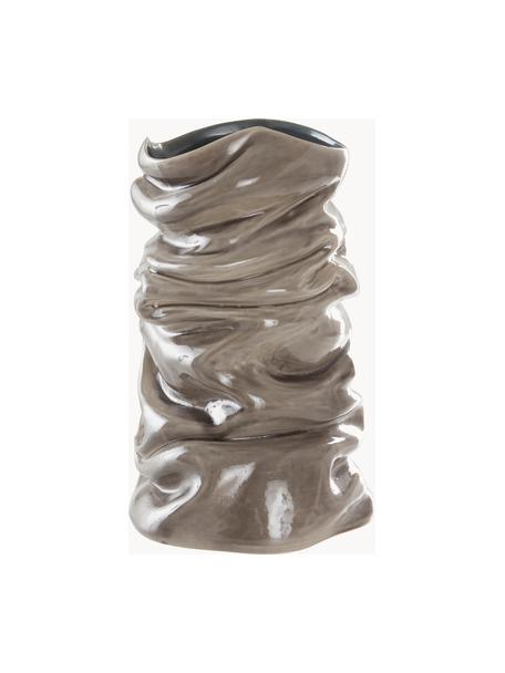 Vaso di design fatto a mano Jordan, Ceramica, Greige, Ø 26 x Alt. 41 cm