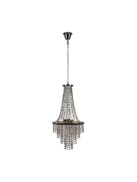 Kroonluchter Allington, Baldakijn: verchroomd metaal, Zwart, chroomkleurig, Ø 38 x H 68 cm
