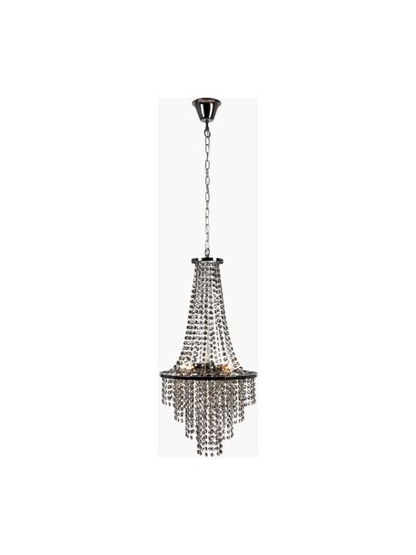 Araña Allington, Estructura: metal cromado, Anclaje: metal cromado, Negro, cromo, Ø 38 x Al 68 cm