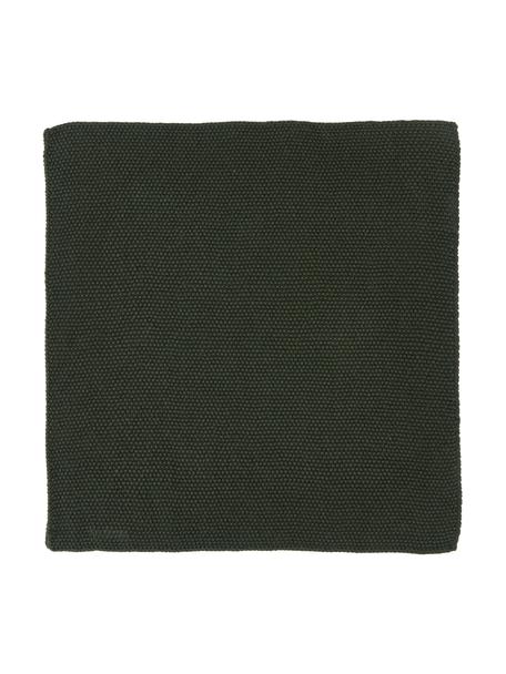 Torchon coton vert foncé Soft, 3 pièces, 100 % coton, Vert foncé, larg. 29 x long. 30 cm