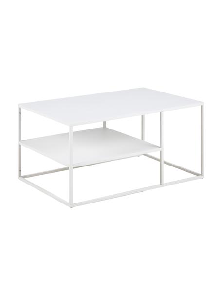 Metalen salontafel Neptun, Gepoedercoat metaal, Wit, B 90 x D 60 cm