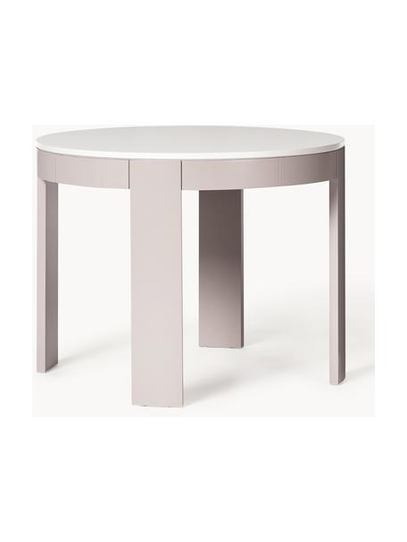 Rozkladací okrúhly jedálenský stôl Samos, 100 - 140 x 75 cm, Svetlobéžová, béžová, Ø 100/140 cm