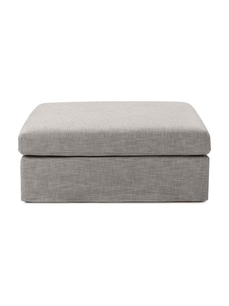 Voetenbank Russell, Bekleding: 100% katoen Met 50.000 sc, Frame: massief grenenhout FSC-ge, Poten: kunststof, Geweven stof grijs, B 103 x H 43 cm