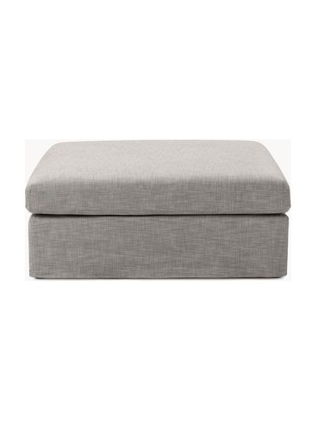 Puf Russell, Tapicerka: 100% bawełna Dzięki tkani, Stelaż: lite drewno sosnowe z cer, Nogi: tworzywo sztuczne, Szara tkanina, S 103 x G 103 cm