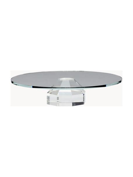 Handgefertigte Tortenplatte Gem, Kristallglas, Transparent, Ø 30 x H 6 cm