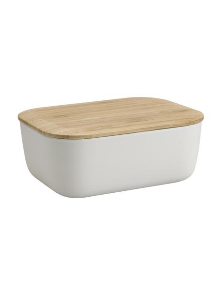 Maselniczka z pokrywką z bambusa Box-It, Jasny szary, jasny brązowy, S 16 x W 6 x G 12 cm