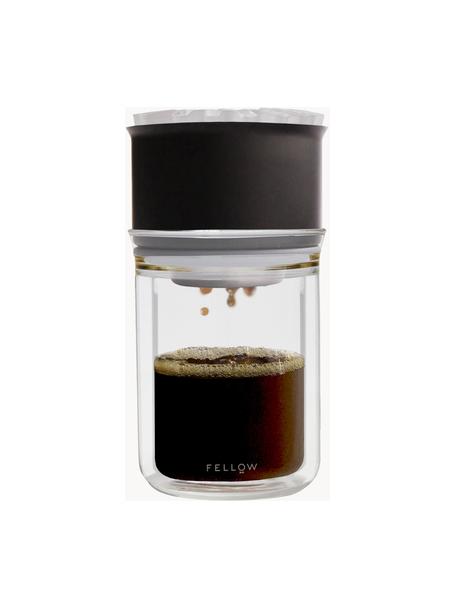 Koffiedruppelaar en lekbekerset Stagg, 2-delig, Beker: glas, Zwart, transparant, Set met verschillende formaten