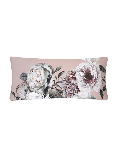 Funda de almohada de satén Blossom, 45 x 110 cm, Rosa, An 45 x L 110 cm