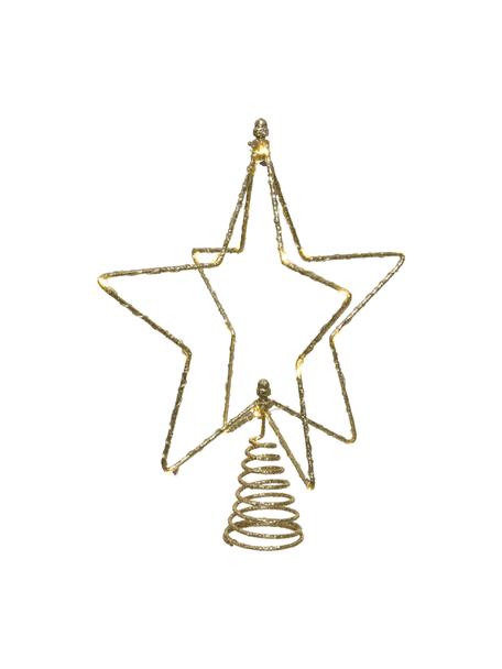 LED špic na vianočný stromček na batérie Bono V 25 cm, Kov, Odtiene zlatej, Š 20 x V 25 cm