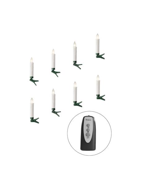 Set de velas LED Bonita, 11 pzas., blanco cálido, con mando a distancia, Plástico, Verde, blanco, Ø 2 x Al 10 cm