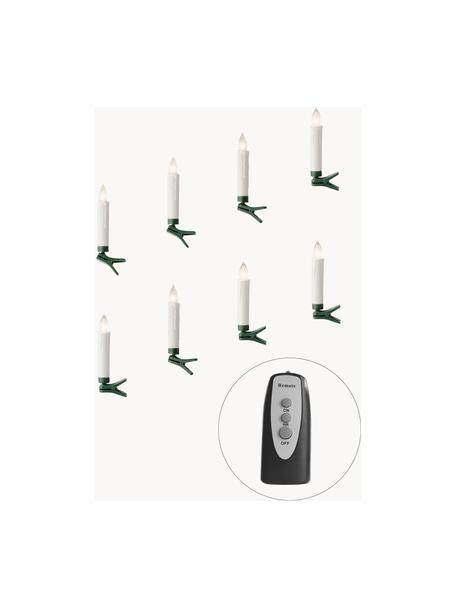 Bougies LED avec télécommande Bonita, 11 élém., Plastique, Vert, blanc, Ø 2 x haut. 10 cm