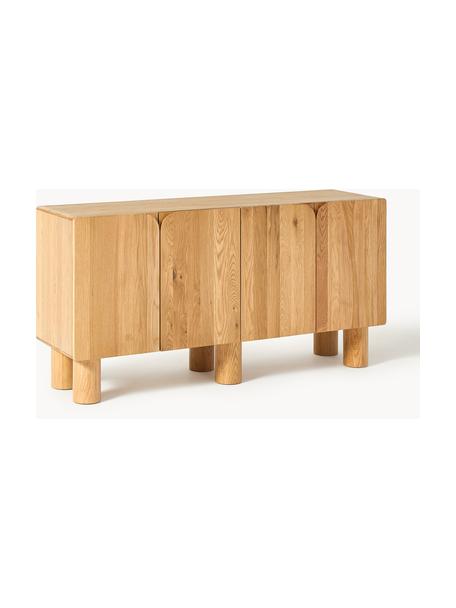 Credenza in legno di quercia Cadi, Legno di quercia oliato, Larg. 160 x Alt. 80 cm