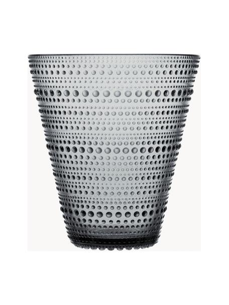 Jarrón de vidrio Kastehelmi, Vidrio, Gris oscuro transparente, Ø 14 x Al 15 cm