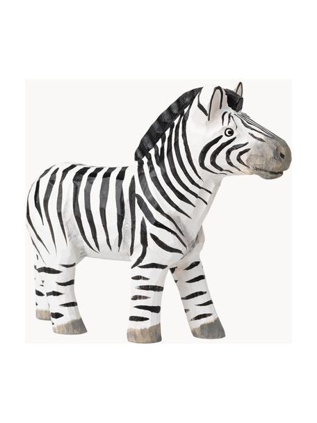 Giocattolo zebra fatto a mano Animal, Legno di pioppo, Nero, bianco, Larg. 16 x Alt. 14 cm