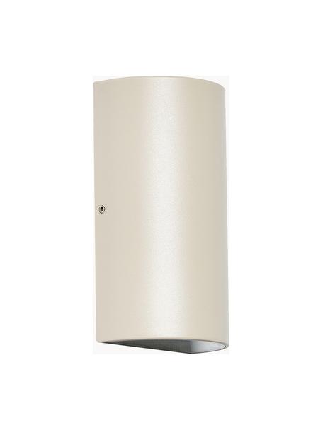 Outdoor wandlamp Rold, Lamp: metaal, gecoat, Diffuser: glas, Beige, Ø 9 x H 16 cm