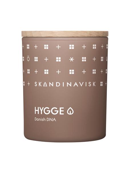 Vela perfumada Hygge (té negro, hojas de menta, manzanas secas), Recipiente: vidrio, Caja: cartón, Marrón, Ø 6 x Al 8 cm