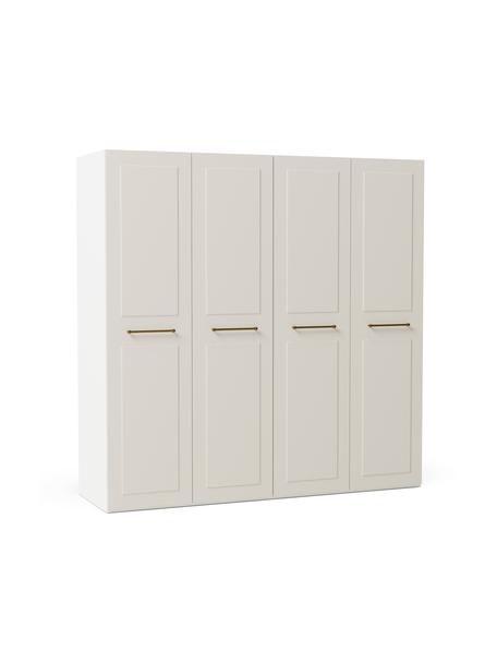 Modularer Drehtürenschrank Charlotte, 200 cm Breite, mehrere Varianten, Korpus: Spanplatte, FSC-zertifizi, Beige, Basic Interior, B 200 x H 200 cm