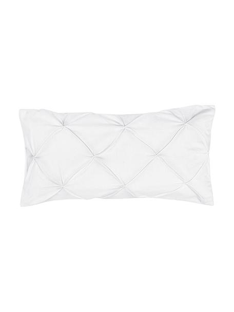 Poszewka na poduszkę z perkalu ze strukturalnym zdobieniem Brody, 2 szt., Biały, S 40 x D 80 cm