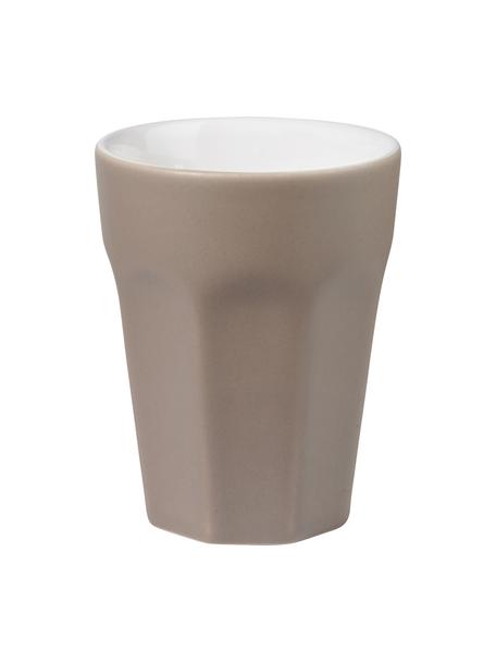 Tazas de gres Ti Amo, 2 uds., Gres, Gris pardo, Ø 8 x Al 10 cm, 200 ml