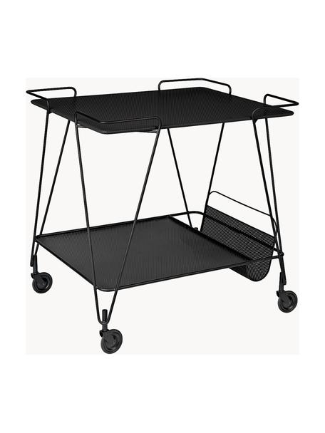 Carello di servizio Matégot Trolley, Acciaio verniciato a polvere, Nero, Larg. 71 x Alt. 72 cm