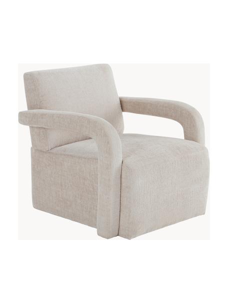 Fotel wypoczynkowy Doral, Tapicerka: 100% poliester Dzięki tka, Stelaż: sklejka, Jasnobeżowa tkanina, S 74 x G 82 cm