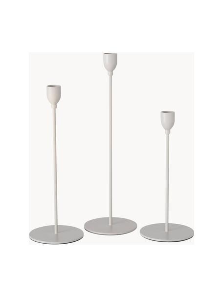 Kandelaarset Malte, 3 -delig, Metaalkleurig, Beige, Set met verschillende formaten