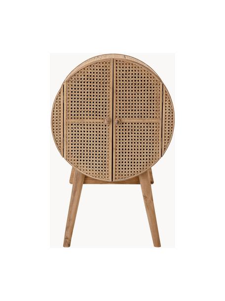 Komoda Otto, Rattan, drewno jodłowe, płyta pilśniowa średniej gęstości (MDF), Beżowy, S 52 x W 80 cm