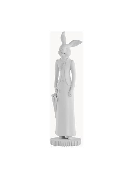 Handgemaakt decoratief object Semina, Polyresin, Wit, Ø 6 x H 25 cm