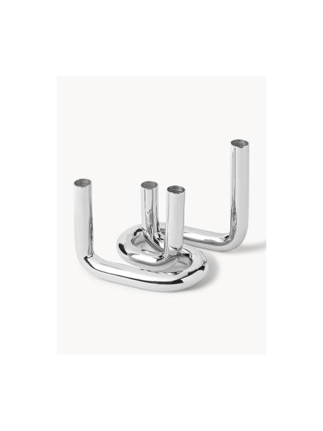 Set 2 candelabri Mars, Metallo, Argentato lucido, Set in varie misure