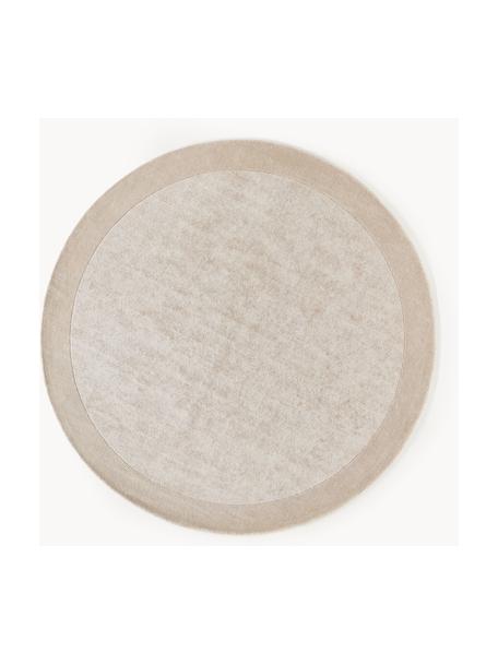 Tapis rond à poils ras Kari, 100 % polyester, certifié GRS, Tons beiges, Ø 200 cm (taille L)