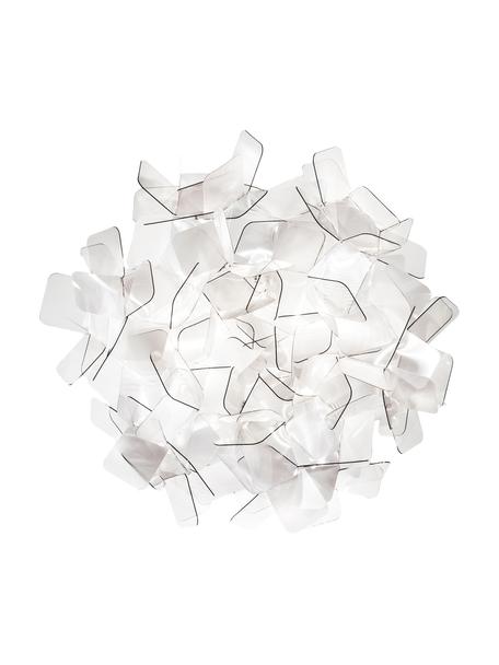 Plafón de plático de diseño Clizia, Pantalla: Technopolymere Lentiflex®, Gris claro transparente, Ø 53 x Al 20 cm
