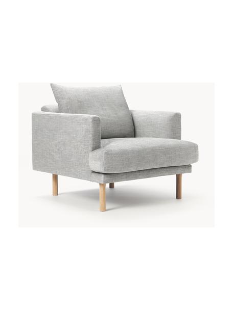 Sofa-Sessel Adrian, Bezug: 47 % Viskose, 23 % Baumwo, Gestell: Sperrholz, Füße: Eichenholz, geölt, Webstoff Hellgrau, B 90 x T 95 cm
